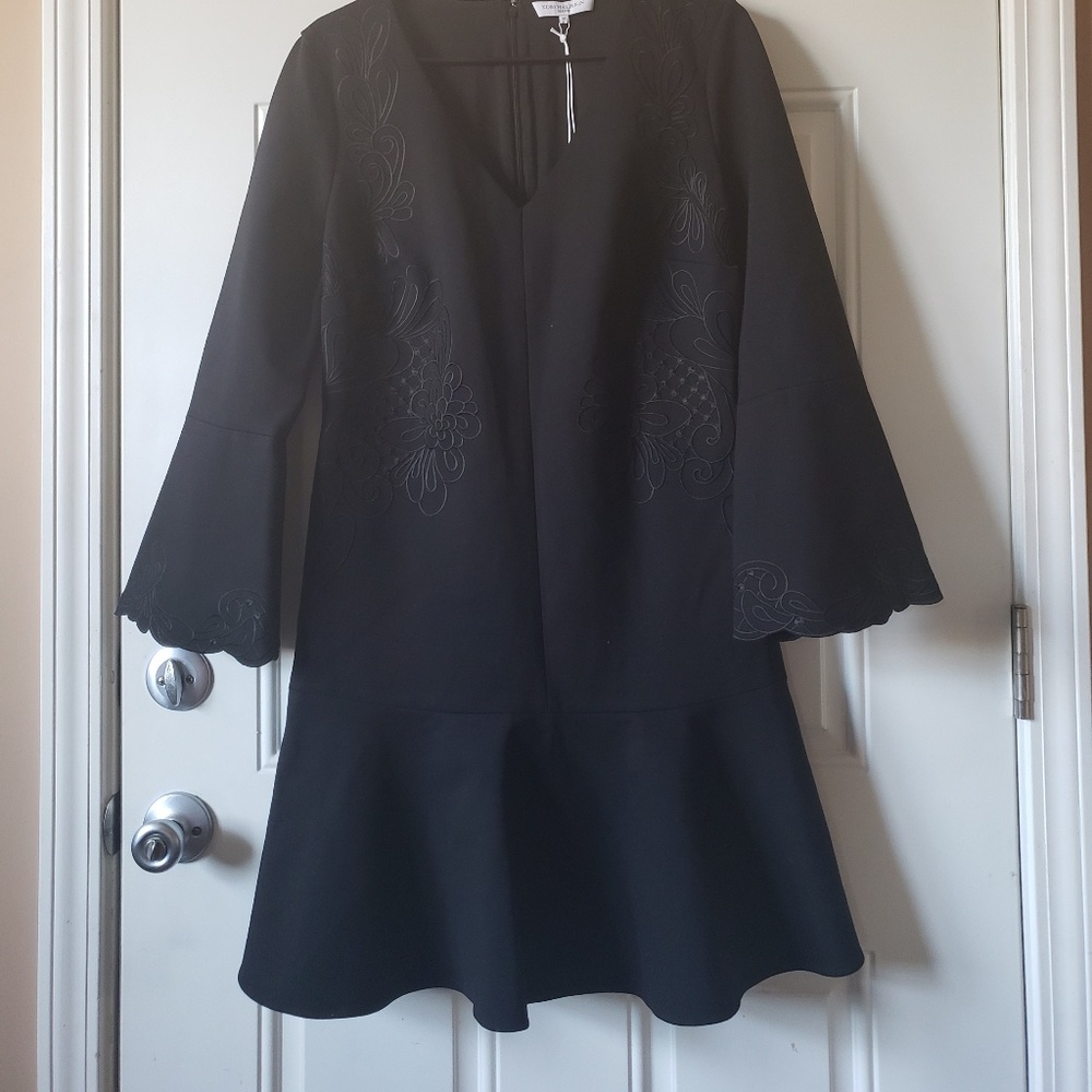 Kobi Halperin Designer Dress NWT M BLK - Picture 3 of 8